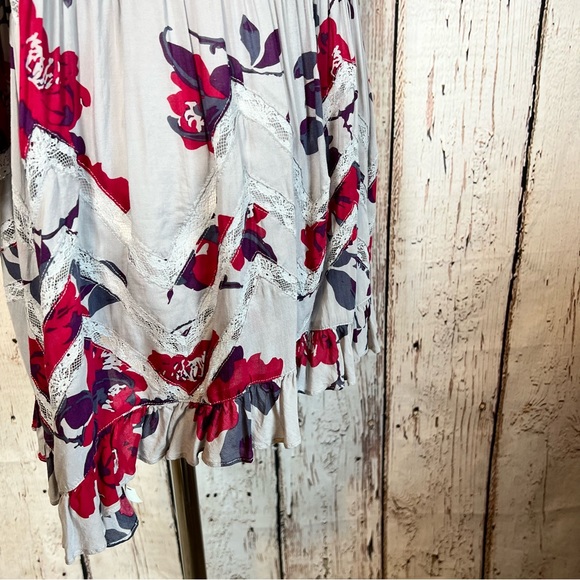 πHPπ Free People Intimacy Voile and Trapeze Slip Lace Floral Dress Size XS - Picture 6 of 15